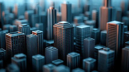 Fototapeta premium Aerial Perspective of a Well-Designed Urban Landscape with Modern Architecture