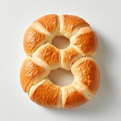 Golden-brown milk bread shaped as a delicious number 8!