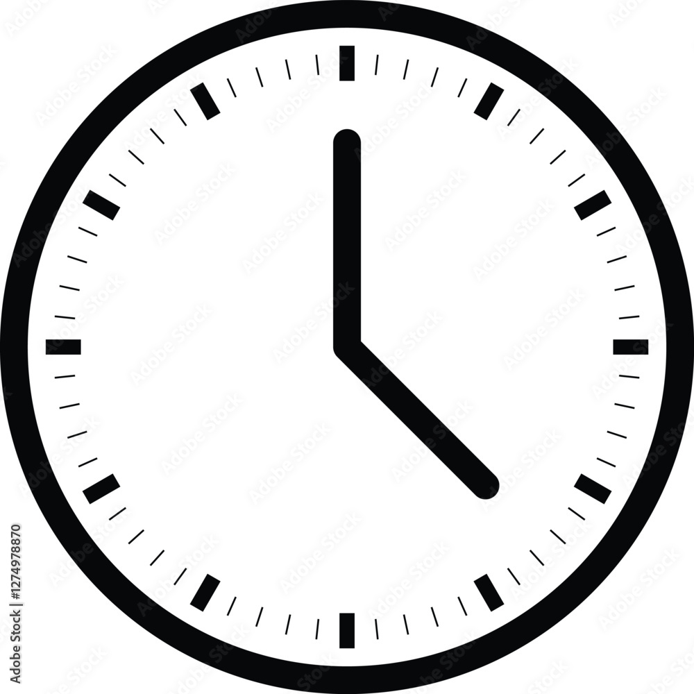 Poster clock icon. time icon. time clock icon isolated on transparent background