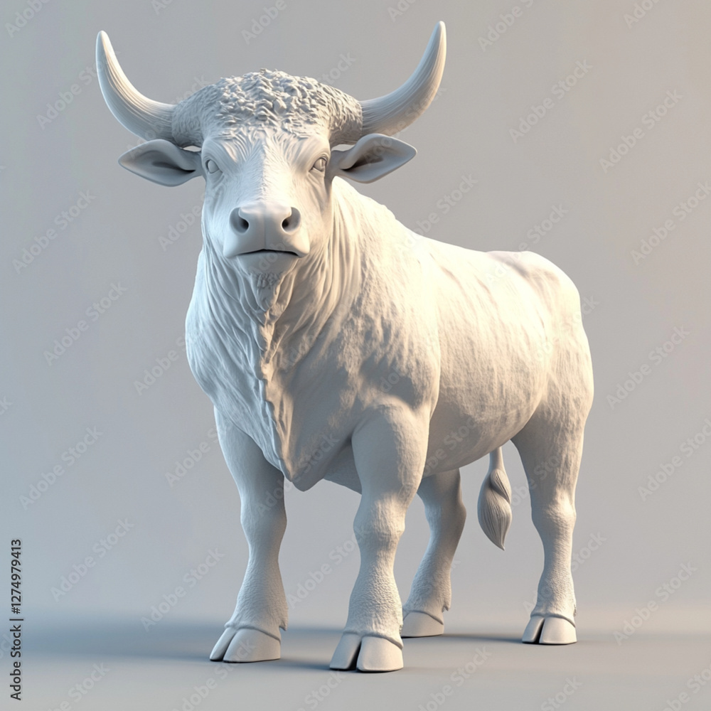 Wall mural 3D Ox Animal