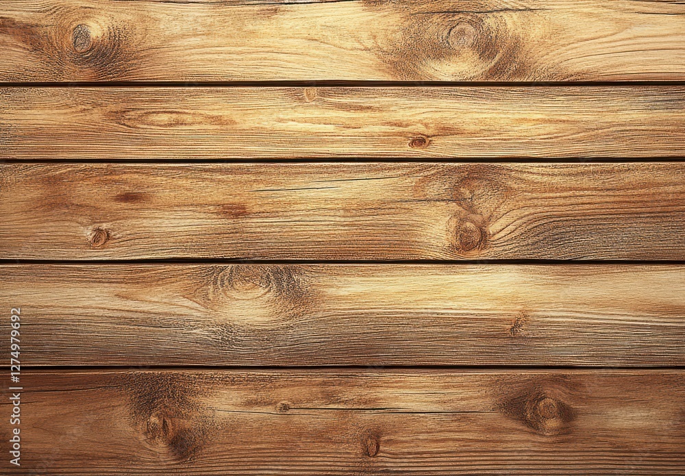 Poster close-up view of natural wooden planks with textured surface and rich grain patterns ideal for backg