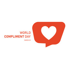 vector graphic of World Compliment Day good for national World Compliment Day celebration. flat design. flyer design.flat illustration.