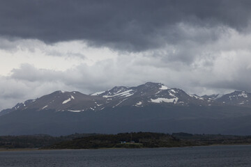 Mountains with snow in Patagonia