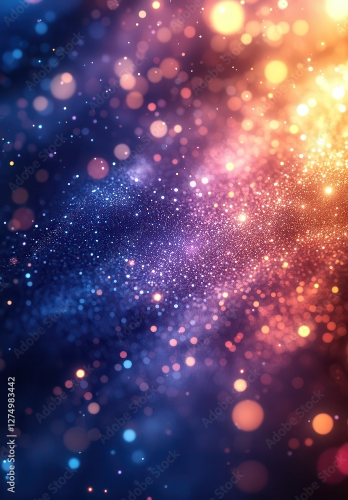 Poster colorful bokeh background with soft glowing lights creating an ethereal and dreamy atmosphere in sha