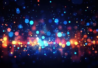 Fototapeta premium Colorful Bokeh Background with Vibrant Lights and Abstract Patterns for Creative Projects and Design Themes