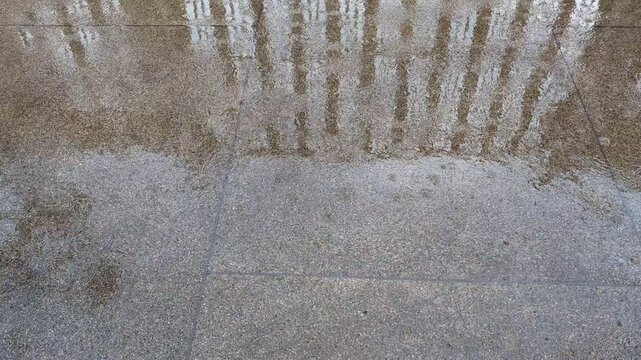 Rain hitting ground, sound of rain hit the ground