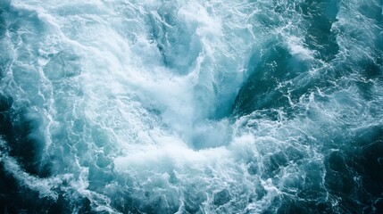 Fototapeta premium powerful waterfall with swirling rushing water