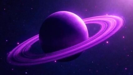 purple ring planet isolated