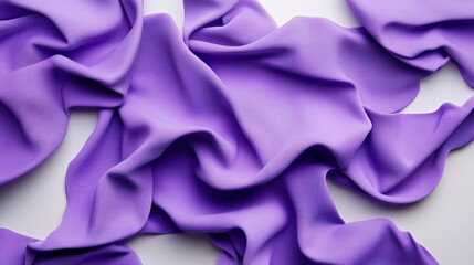 Obraz premium Smooth and Elegant Purple Fabric Draped on Surface with Soft Textures and Folds