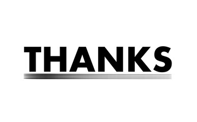 THANKS（ありがとう！）の文字のロゴマーク
