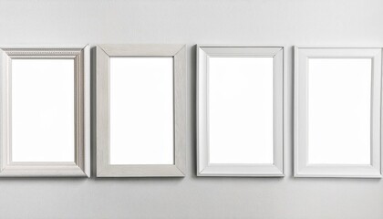 Elegant White Frame Set Timeless Minimalism in Various Sizes from A to Grand Format A, Showcased against a Neutral Backdrop