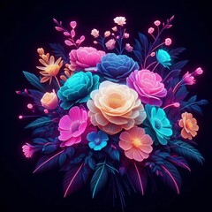 roses on black background