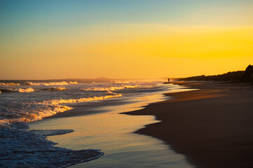 Pôr do sol na praia