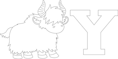 yak next to the letter Y