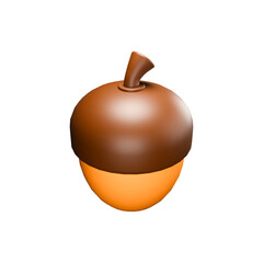 a 3D icon render Oak nuts 