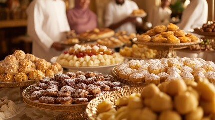 A Lavish Spread of Exquisite Moroccan Pastries and Sweets