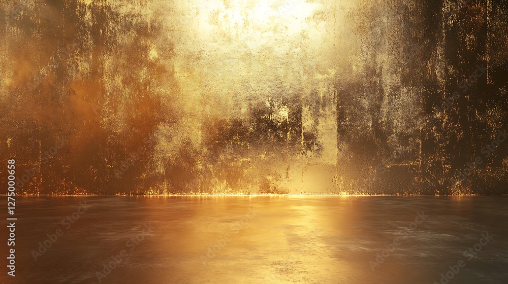 Poster an abstract background featuring warm golden hues blending seamlessly, creating a textured and glowi