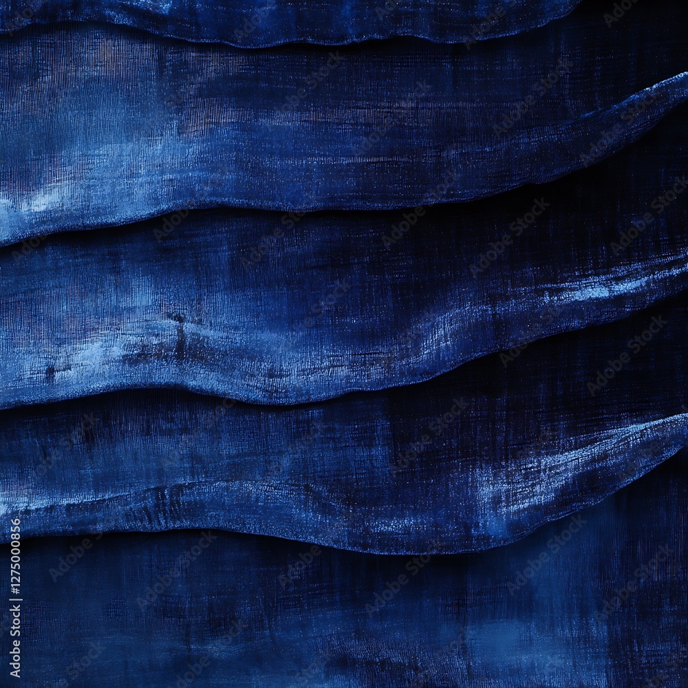 Poster an abstract blue texture featuring flowing waves that evoke calmness and depth. perfect for backgrou