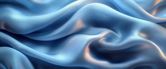 Fototapeta premium Elegant Blue Fabric Drape Texture