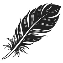 Obraz premium Feather silhouette vector illustration