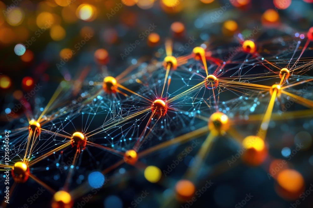 Poster an artistic depiction of connectivity and integration through a network.