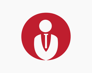 Initial Letter O Business Man Logo Concept With Man Symbol Vector Template