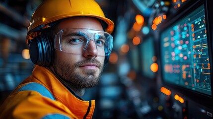 Portrait of a Focused Industrial Worker