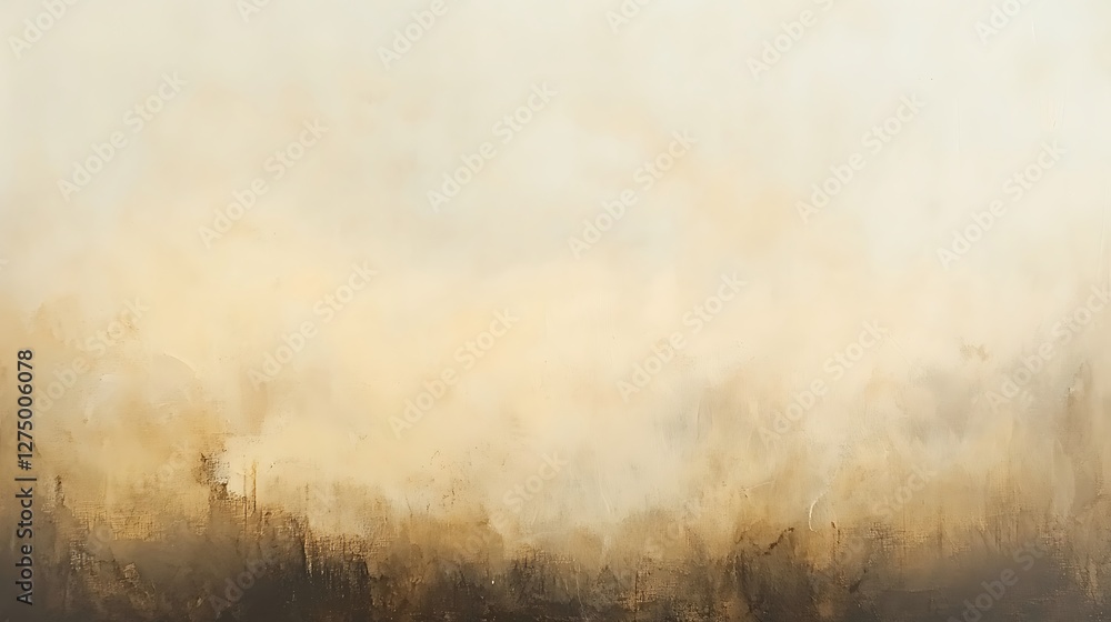 Aufkleber an abstract landscape showcasing soft hues of beige and brown, blending seamlessly to create a seren