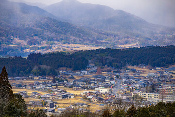 Fototapeta premium 岐阜県中津川市 冬の苗木城