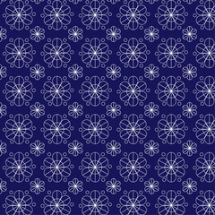 Seamless pattern in dark blue tone