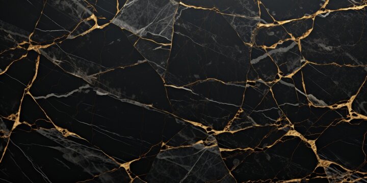 Elegant black marble with gold veins adds sophistication to backgrounds, designs, and interiors