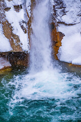 長野県南木曽町　冬の柿其渓谷の景色