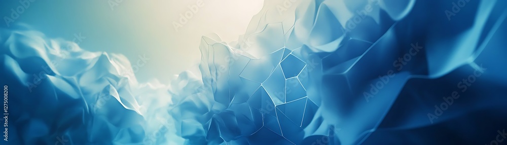 Aufkleber an abstract representation of soft blue waves, evoking feelings of tranquility and calmness. the des