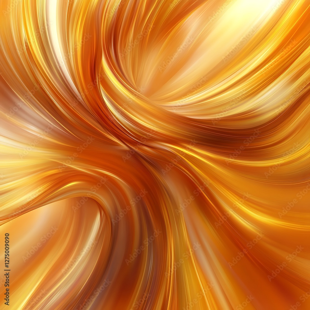 Poster an abstract swirl of golden hues, blending seamlessly to create a vibrant, dynamic visual flow