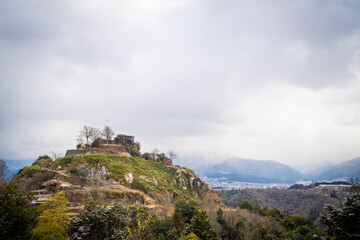 岐阜県中津川市　冬の苗木城