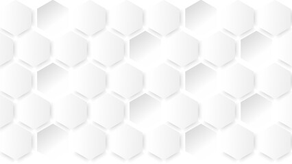 Geometric White Honeycomb Pattern Background