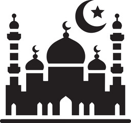 Mosque, Mosque Silhouette, Mosque Icon, islamic Mosque, Silhouette Mosque, Muslim Mosque