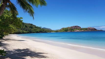 Fototapeta premium Tropical Beach Paradise Island Scene Idyllic Vacation