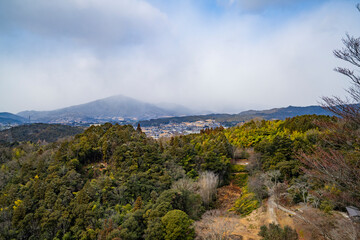岐阜県中津川市　冬の苗木城