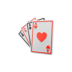 a 3D icon render of playing cards