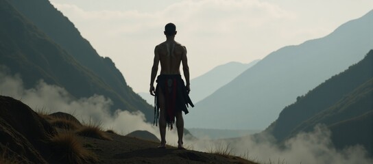 Spirit Figure against vivid stock background