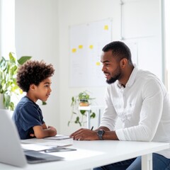 leader mentoring a younger team member