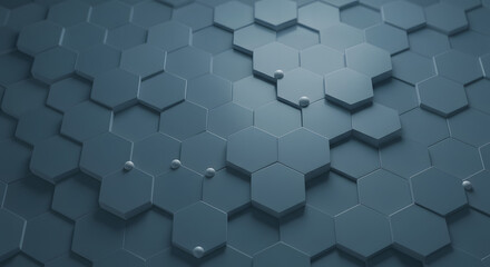 Hexagons pattern. Geometric abstract background with simple hexagonal elements. Medical, technology, or science design.