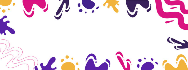 Abstract colorful template banner with color Design with liquid shape