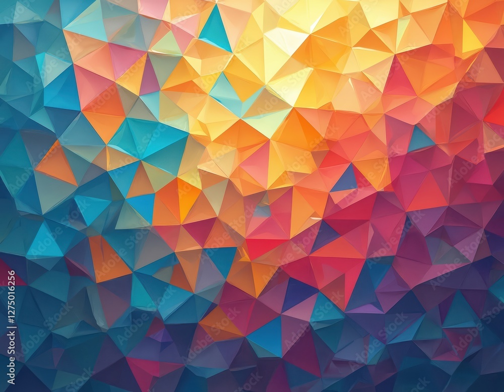 Poster colorful mosaic pattern illustration with many different colors. geometric texture, abstract seamles