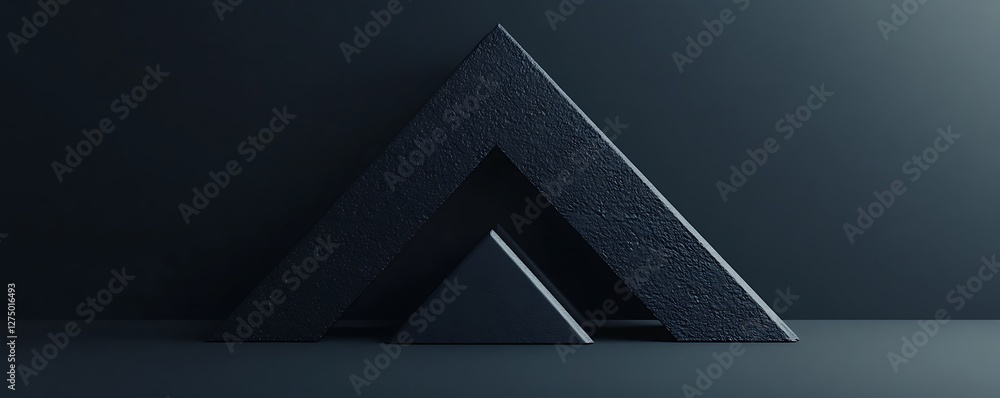 Poster elegant geometric shapes displayed in dark tones. perfect for modern designs, backgrounds, or art pr