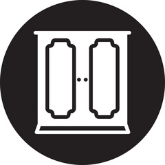 wardrobe glyph icon