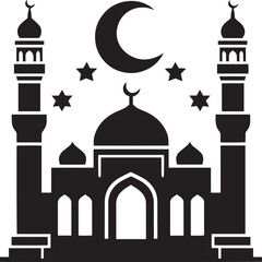 Mosque, Mosque Silhouette,  Mosque Icon, islamic Mosque, Silhouette Mosque, Muslim Mosque