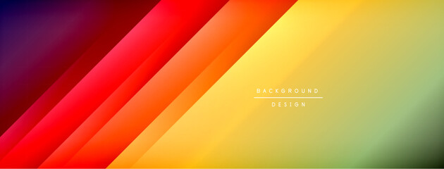 Colorful gradient with lines made of shadow and light. Creative background