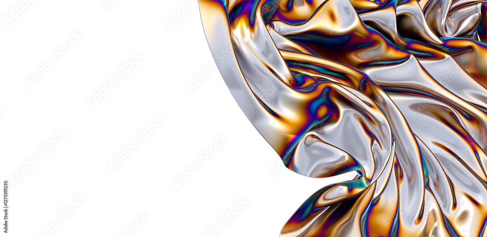 Poster chromatic fusion: where colors converge in a 3d background
